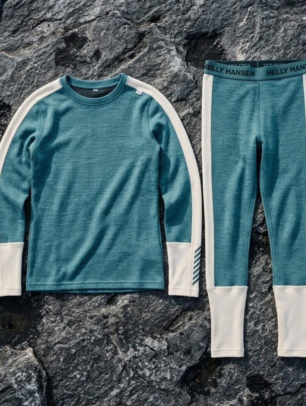GIFT NWT Helly Hansen Juniors 12 Opal Green LIFA Merino Wool Midweight Set Ski
